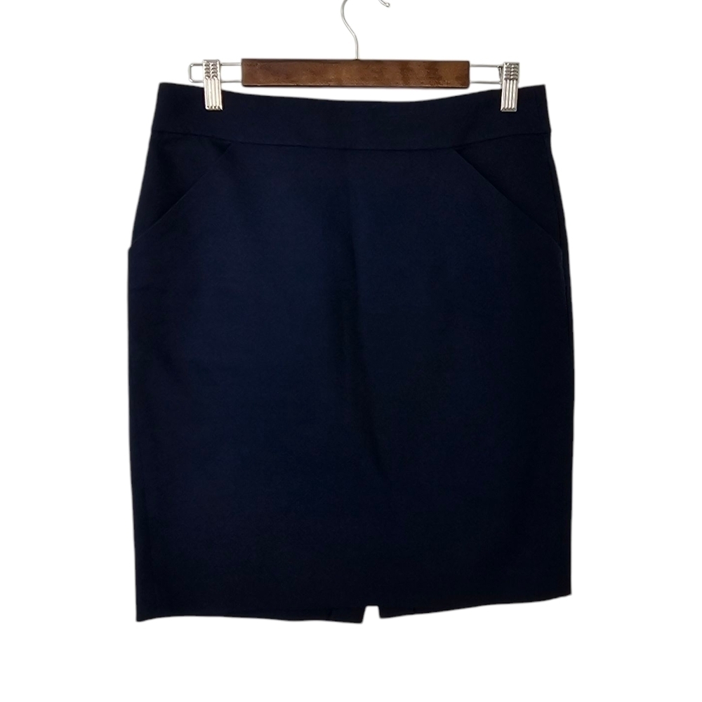 J. Crew Dark Navy Blue Pencil Skirt for Work Sz 6